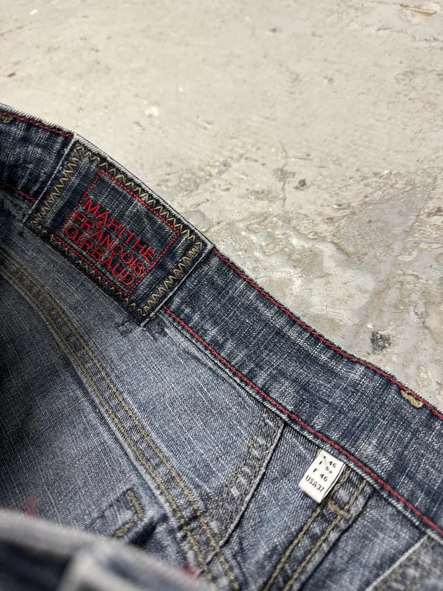 2000s Marithé + François Girbaud Eroded Large Denim Jeans (L) yEyhNwA 7