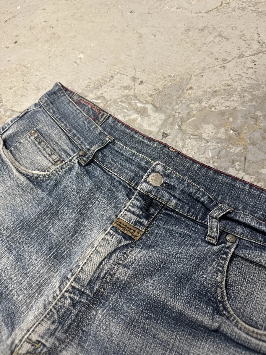 2000s Marithé + François Girbaud Eroded Large Denim Jeans (L) yEyhNwA 8