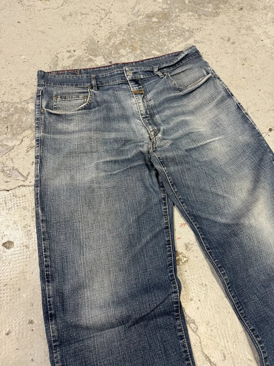 2000s Marithé + François Girbaud Eroded Large Denim Jeans (L) yEyhNwA 9