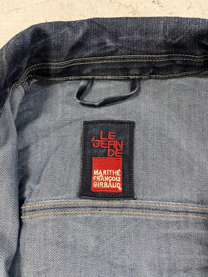 2000s Marithé + François Girbaud Faded Blue Denim Jacket uZrrERV 6