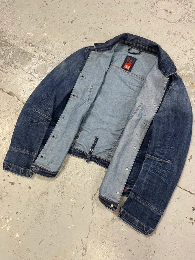 2000s Marithé + François Girbaud Faded Blue Denim Jacket uZrrERV 2