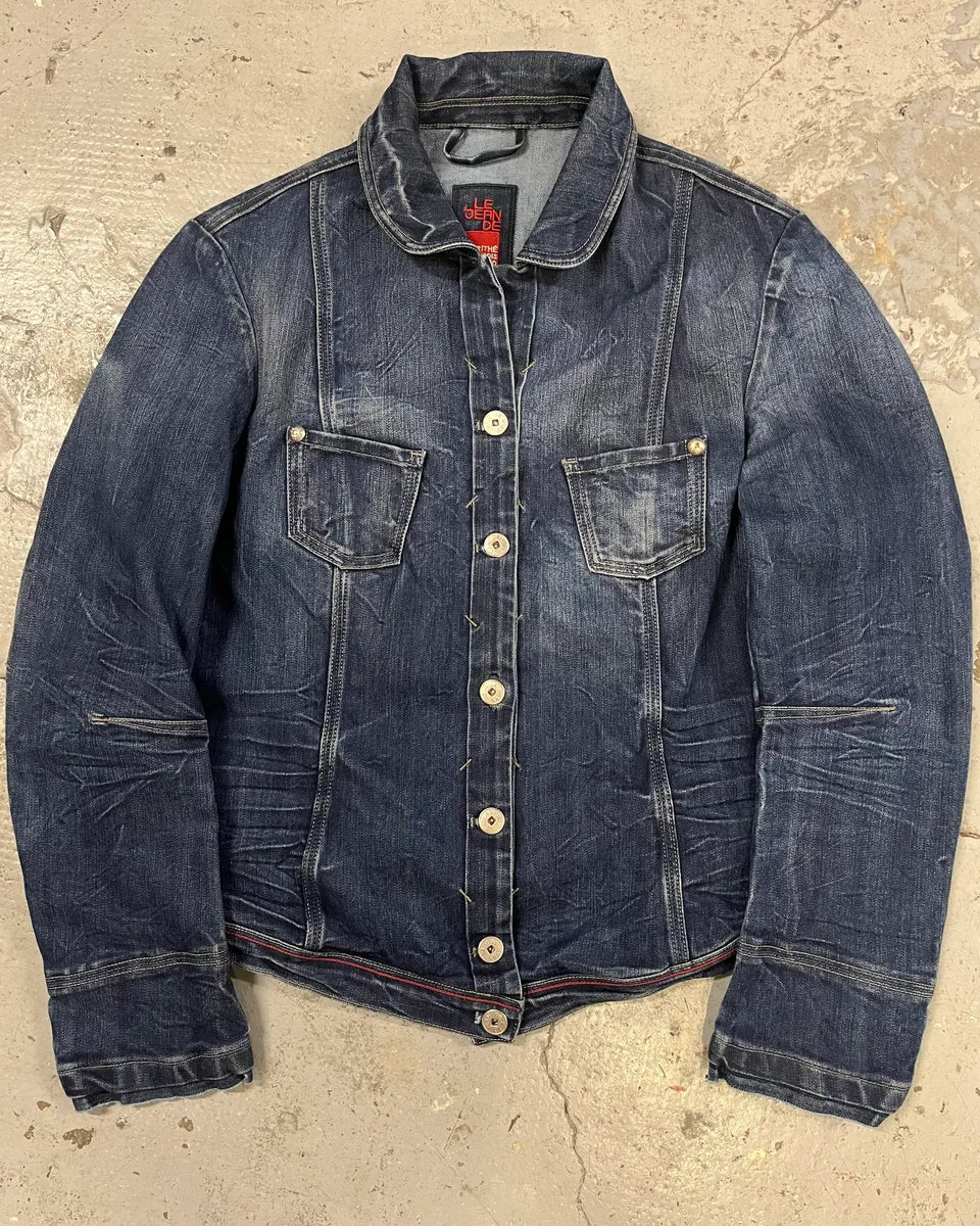 2000s Marithé + François Girbaud Faded Blue Denim Jacket uZrrERV 0