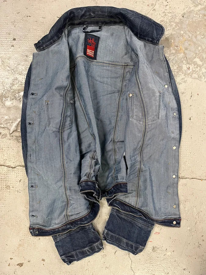 2000s Marithé + François Girbaud Faded Blue Denim Jacket uZrrERV 3