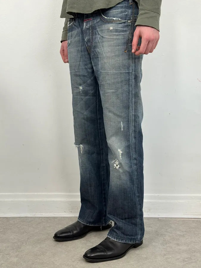 2000s Marithé + François Girbaud Faded Blue Relaxed Denim Jeans gEoAvvO 2
