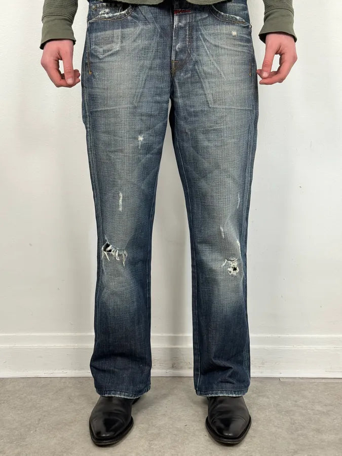 2000s Marithé + François Girbaud Faded Blue Relaxed Denim Jeans gEoAvvO 1