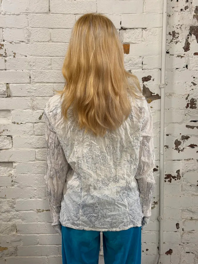 2000s Marithé + François Girbaud Faded Tatoo White Shirt ZBxJYFB 2