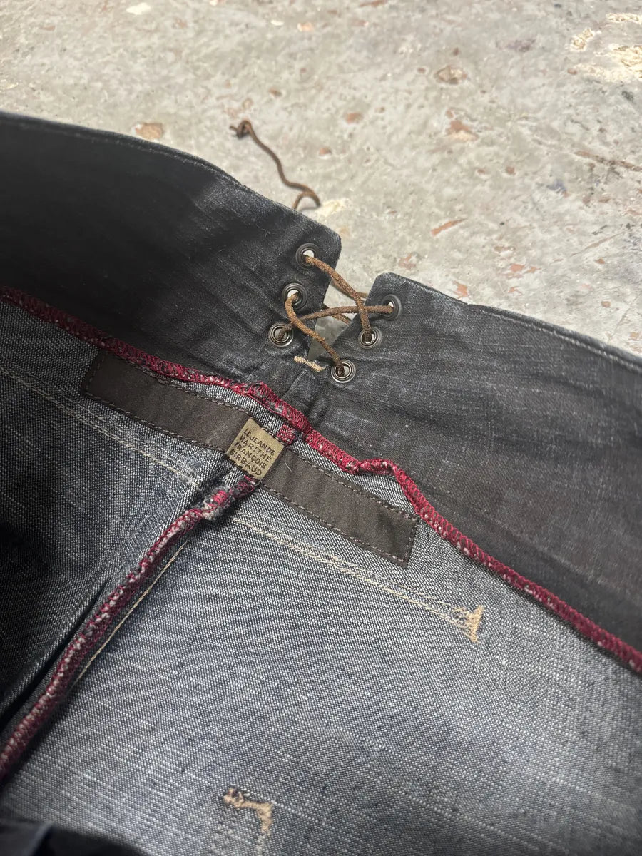 2000s Marithé + François Girbaud Flared Structured Rock Pants (S) 6