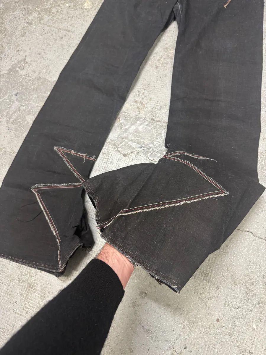 2000s Marithé + François Girbaud Flared Structured Rock Pants (S) 8
