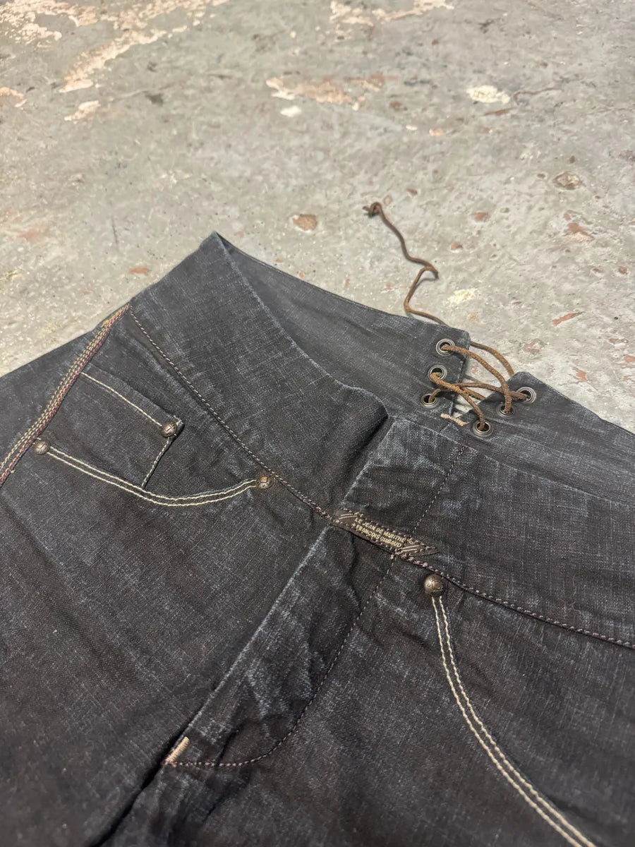 2000s Marithé + François Girbaud Flared Structured Rock Pants (S) 9