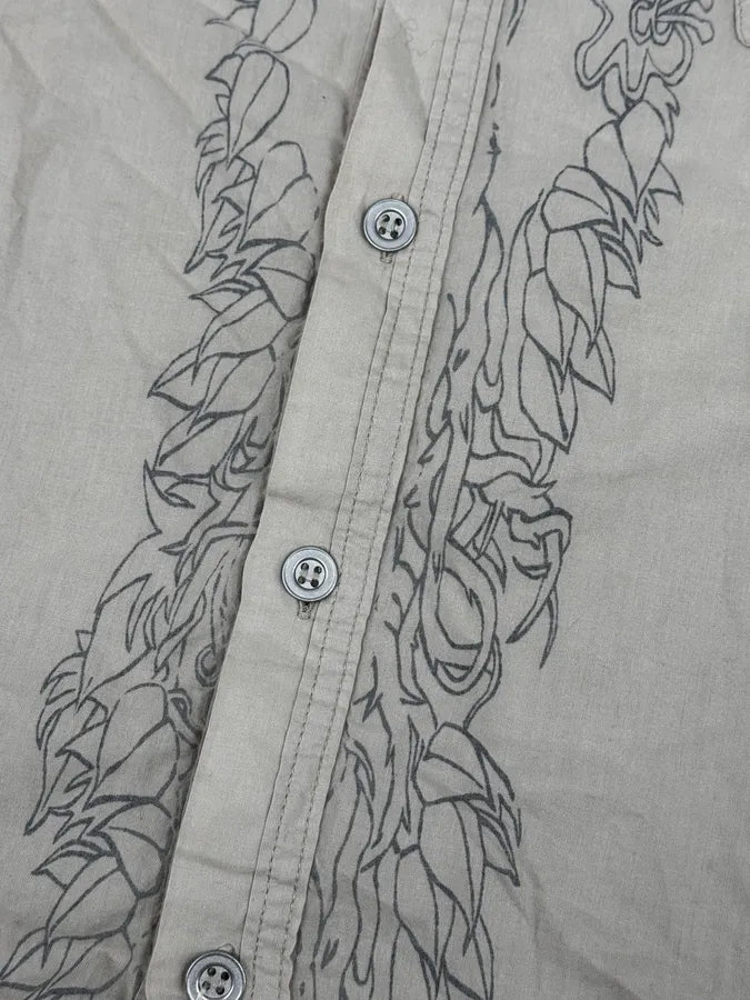 2000s Marithé + François Girbaud Beige Floral Royal Shirt BFZwmUH 7
