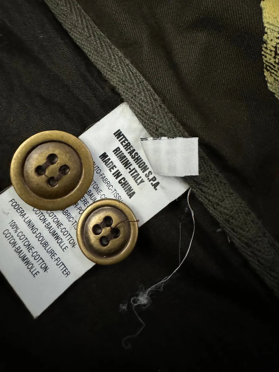 2000s Marithé + François Girbaud Green & Brown Velvet Signature Jacket iWaXjts 6