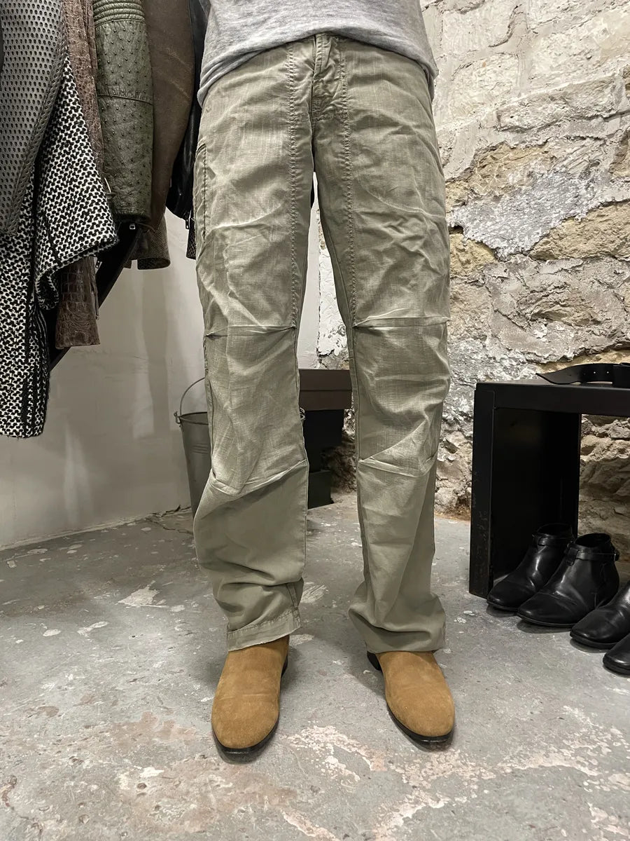 2000s Marithé + François Girbaud Green Faded Brut Pants (S) 1