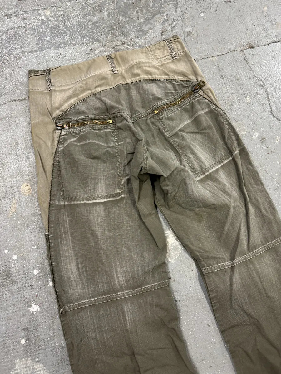 2000s Marithé + François Girbaud Green Faded Brut Pants (S) 11