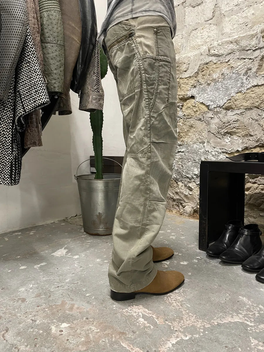 2000s Marithé + François Girbaud Green Faded Brut Pants (S) 2