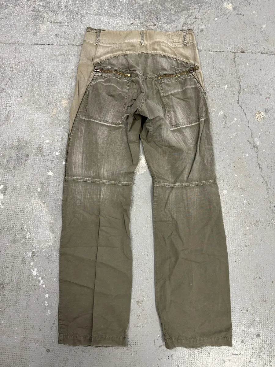2000s Marithé + François Girbaud Green Faded Brut Pants (S) 4