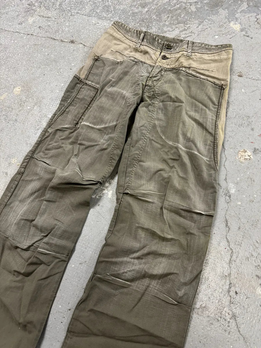 2000s Marithé + François Girbaud Green Faded Brut Pants (S) 7