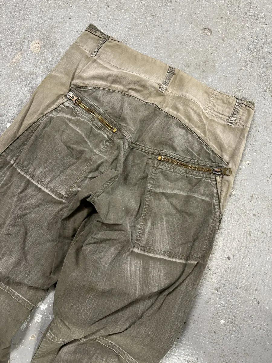 2000s Marithé + François Girbaud Green Faded Brut Pants (S) 8