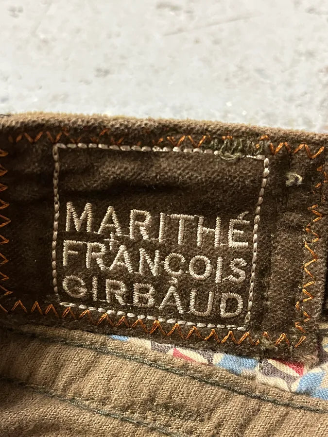 2000s Marithé + François Girbaud Green Velvet Tagged Printed Pants COekfUv 10