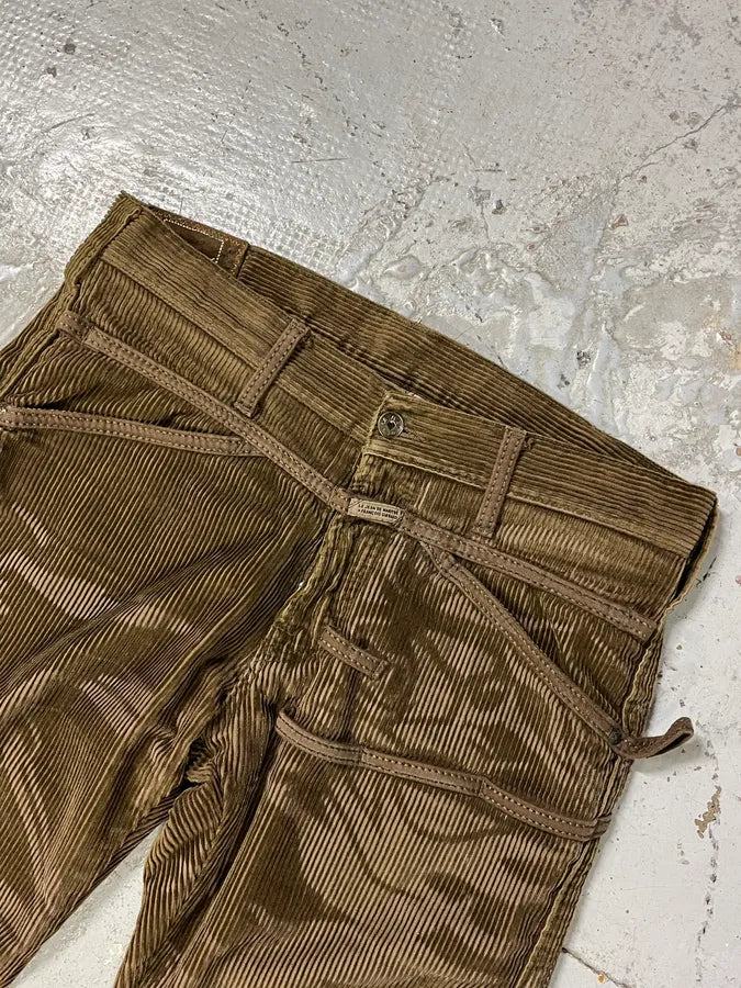 2000s Marithé + François Girbaud Green Velvet Tagged Printed Pants COekfUv 5