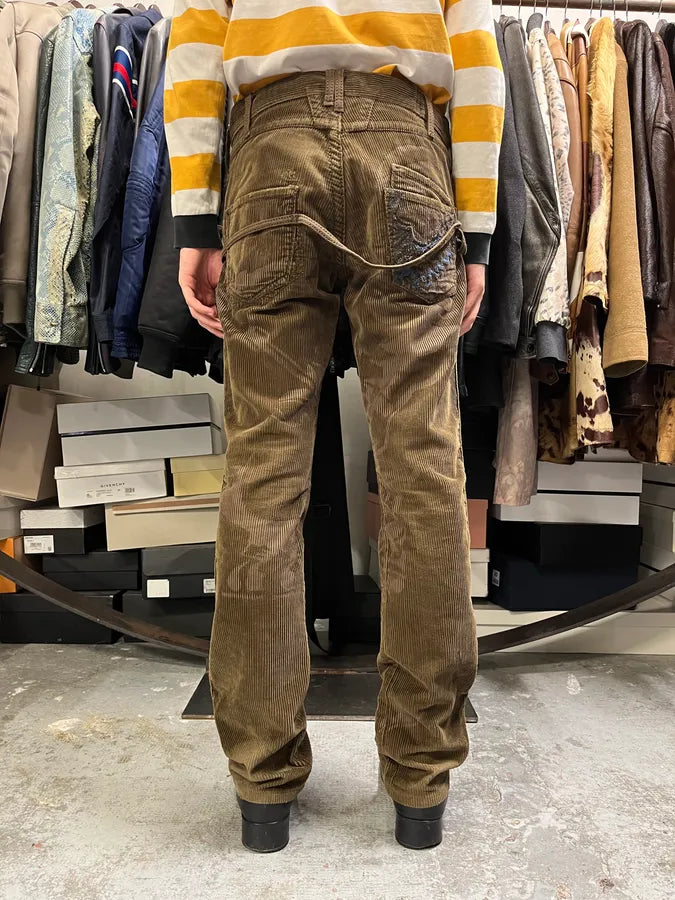 2000s Marithé + François Girbaud Green Velvet Tagged Printed Pants COekfUv 3