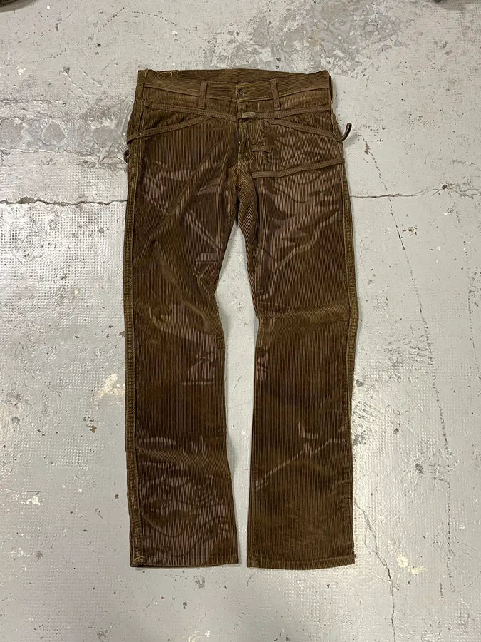 2000s Marithé + François Girbaud Green Velvet Tagged Printed Pants COekfUv 0