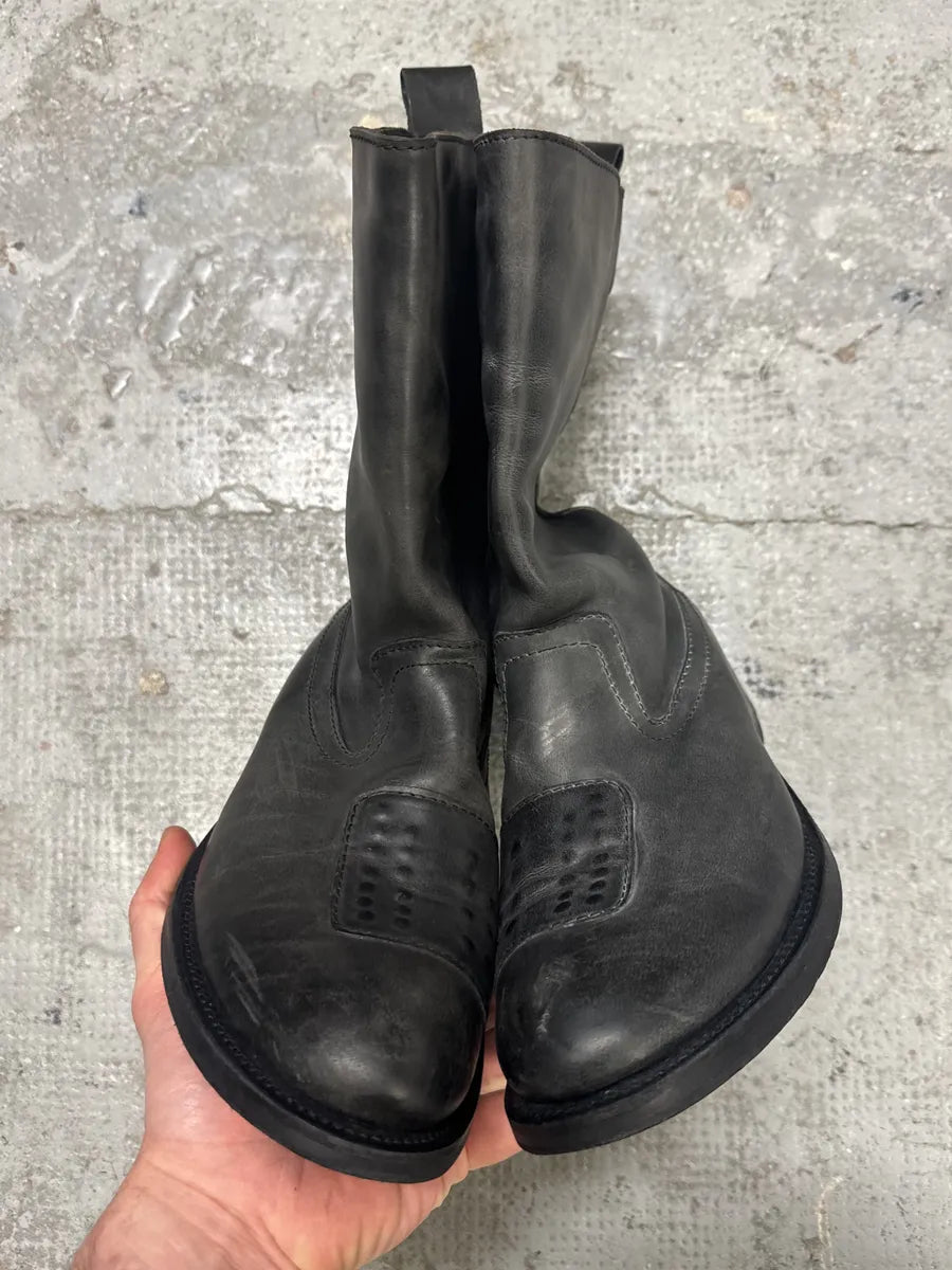 2000s Marithé + François Girbaud Grey Ankle Leather Boots (42eu/us8.5) vVwOwGH 2