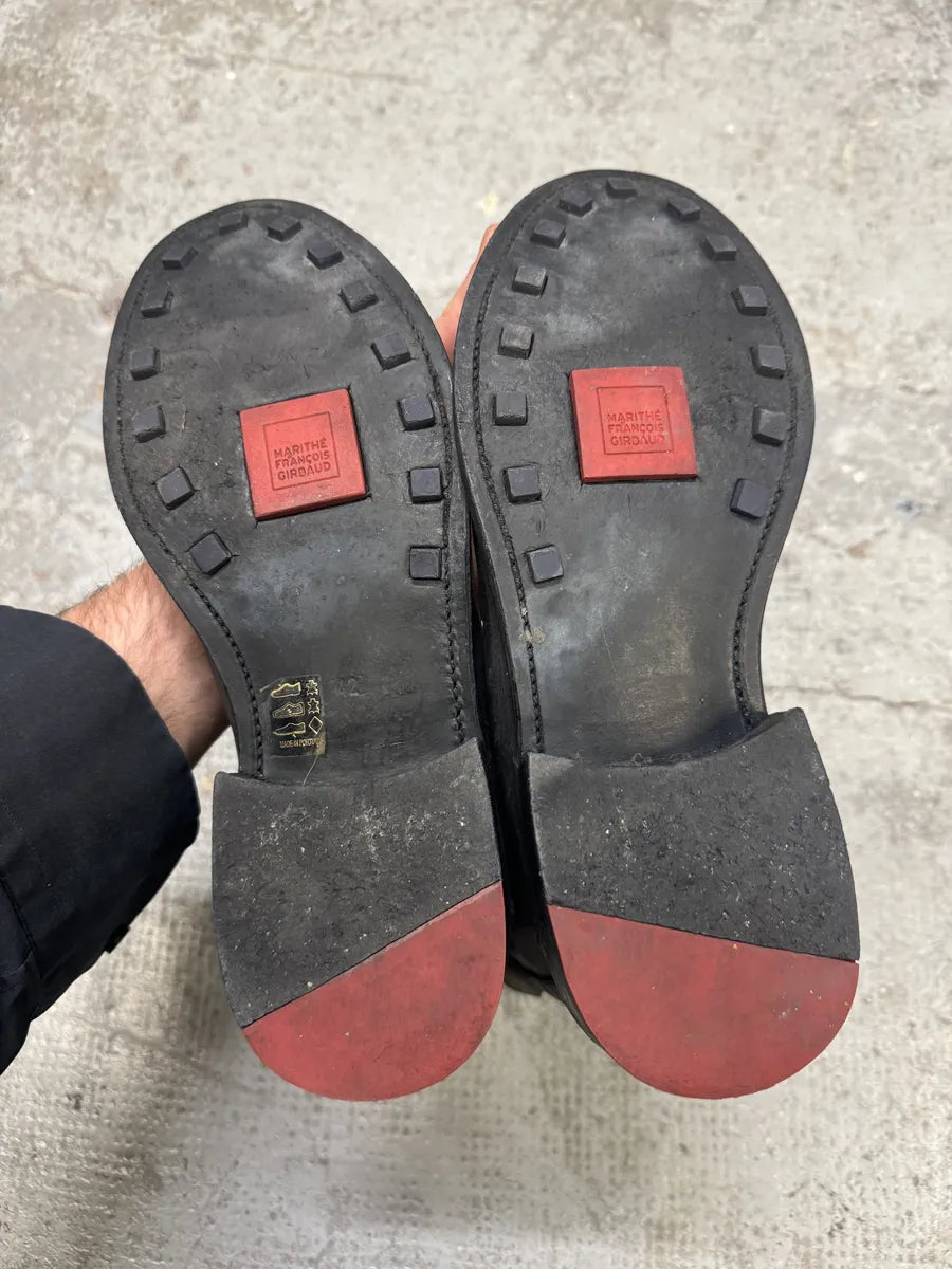 2000s Marithé + François Girbaud Grey Ankle Leather Boots (42eu/us8.5) vVwOwGH 6