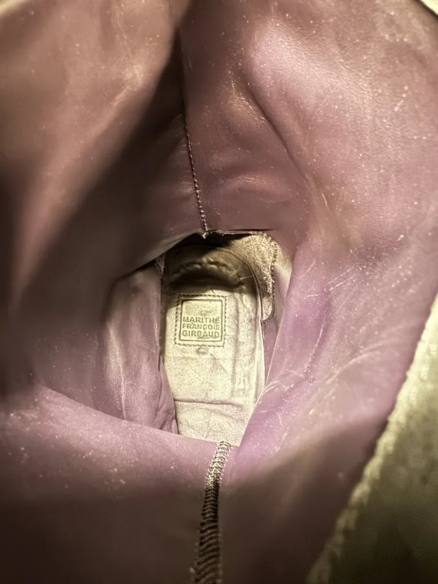 2000s Marithé + François Girbaud Grey Ankle Leather Boots (42eu/us8.5) vVwOwGH 9