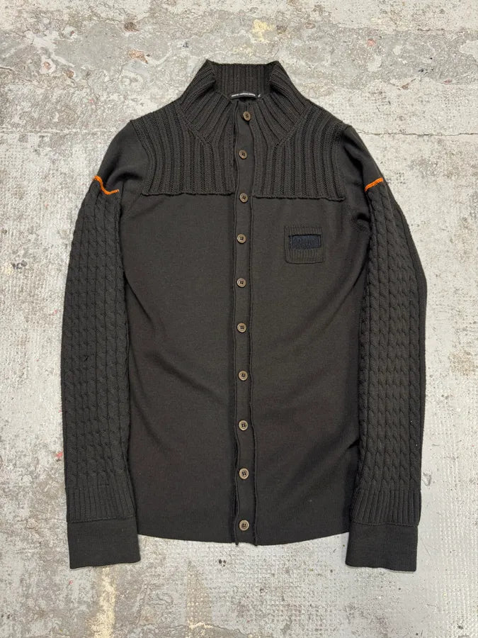 2000s Marithé + François Girbaud Grey Brown Cardigan NoqyoRe 0