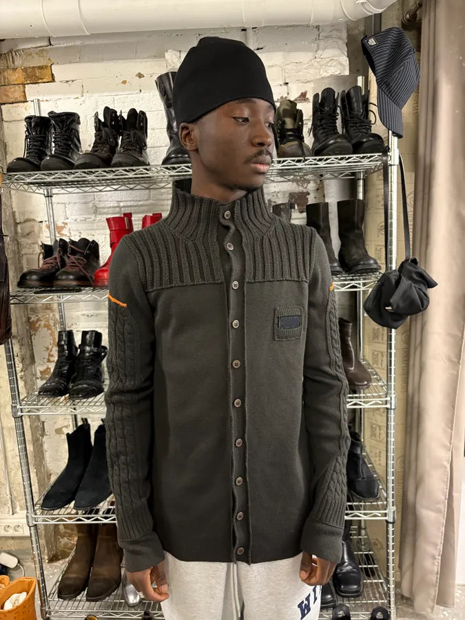 2000s Marithé + François Girbaud Grey Brown Cardigan NoqyoRe 1