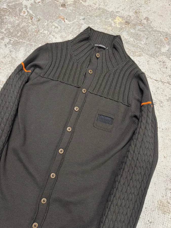 2000s Marithé + François Girbaud Grey Brown Cardigan NoqyoRe 4