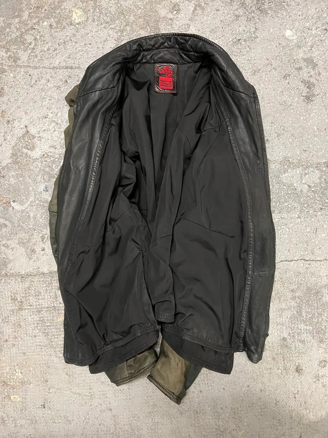 2000s Marithé + François Girbaud Grey Brut Leather Jacket (M) 3