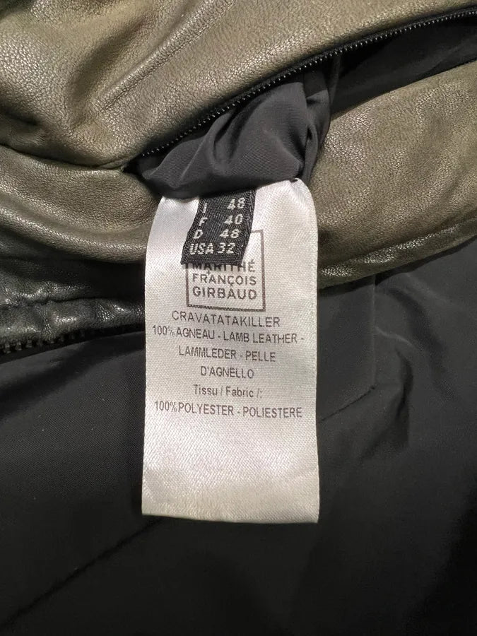 2000s Marithé + François Girbaud Grey Brut Leather Jacket (M) 9