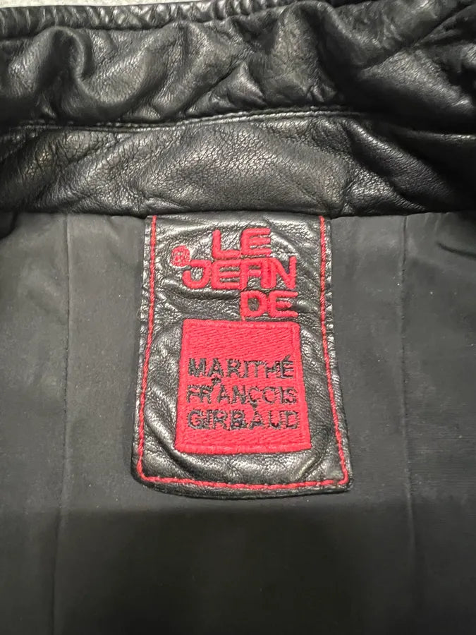 2000s Marithé + François Girbaud Grey Brut Leather Jacket (M) 10