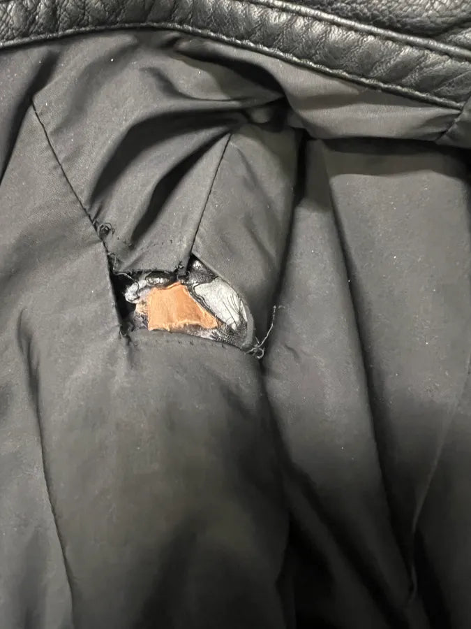 2000s Marithé + François Girbaud Grey Brut Leather Jacket (M) 11