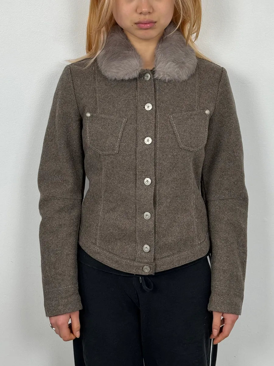 2000s Marithé + François Girbaud Grey Buttoned Jacket PEjficp 1