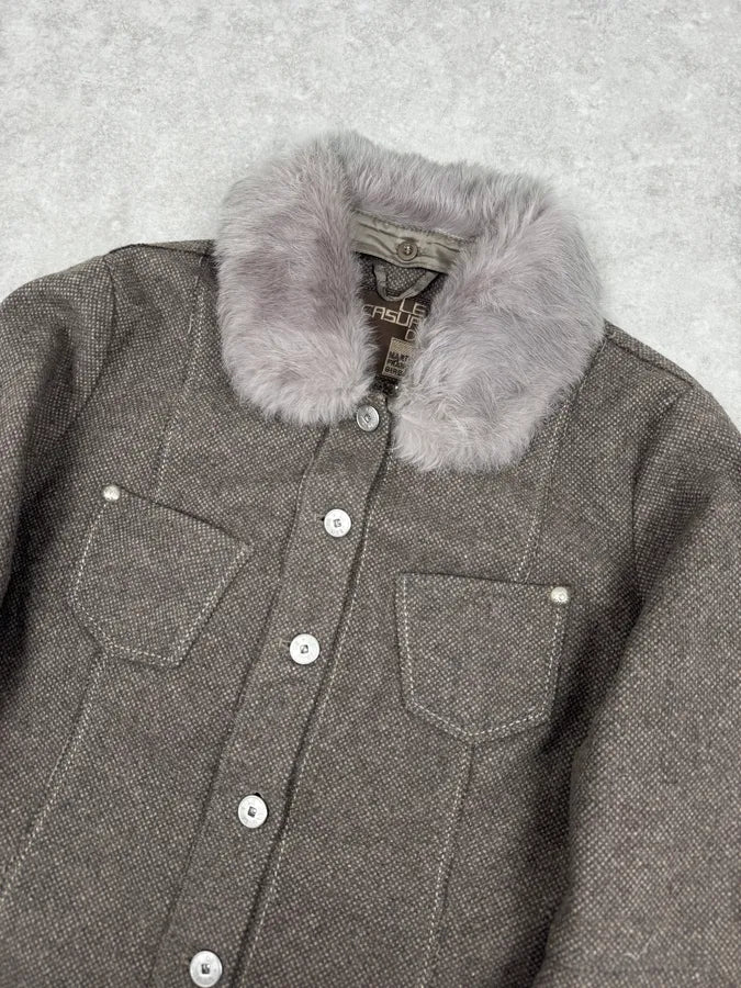 2000s Marithé + François Girbaud Grey Buttoned Jacket PEjficp 4