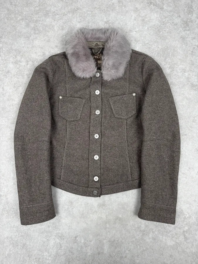 2000s Marithé + François Girbaud Grey Buttoned Jacket PEjficp 0