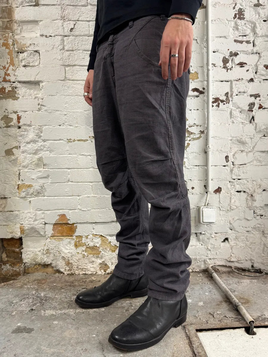 2000s Marithé + François Girbaud Grey Checkered Cozy Pants WJfKGDD 0