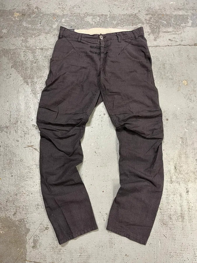 2000s Marithé + François Girbaud Grey Checkered Cozy Pants WJfKGDD 1