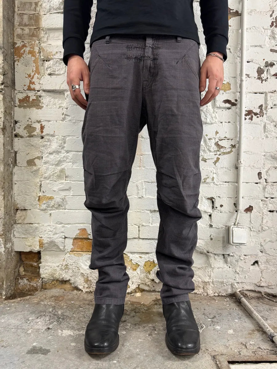 2000s Marithé + François Girbaud Grey Checkered Cozy Pants WJfKGDD 2