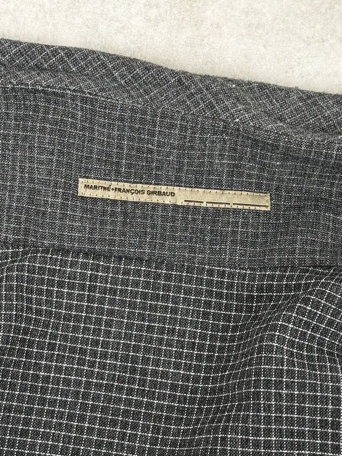 2000s Marithé + François Girbaud Grey Checkered Jacket iJuvXIE 10