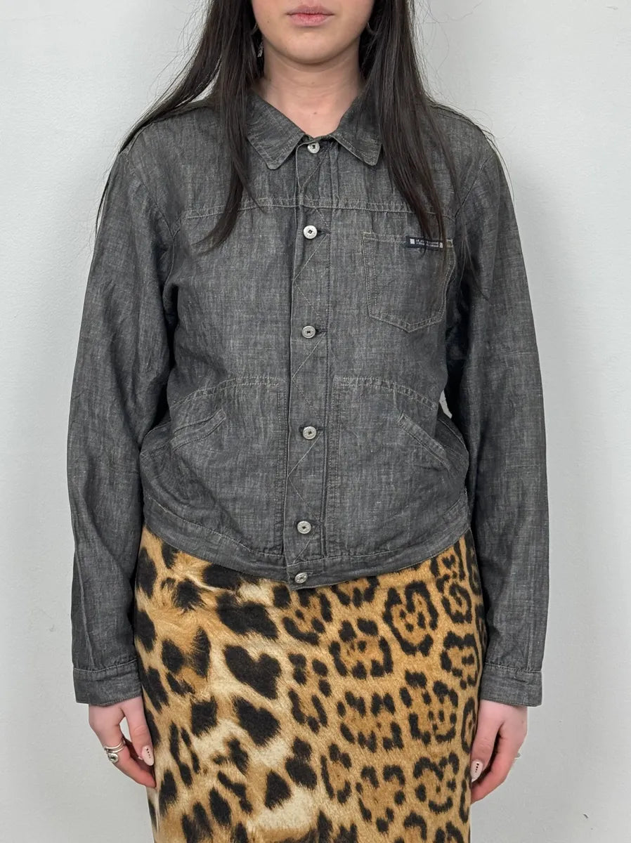 2000s Marithé + François Girbaud Grey Denim Trucker Jacket lmbYOyC 1