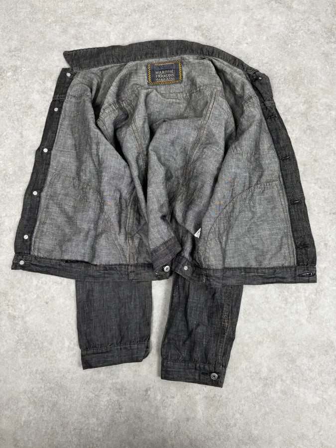2000s Marithé + François Girbaud Grey Denim Trucker Jacket lmbYOyC 6