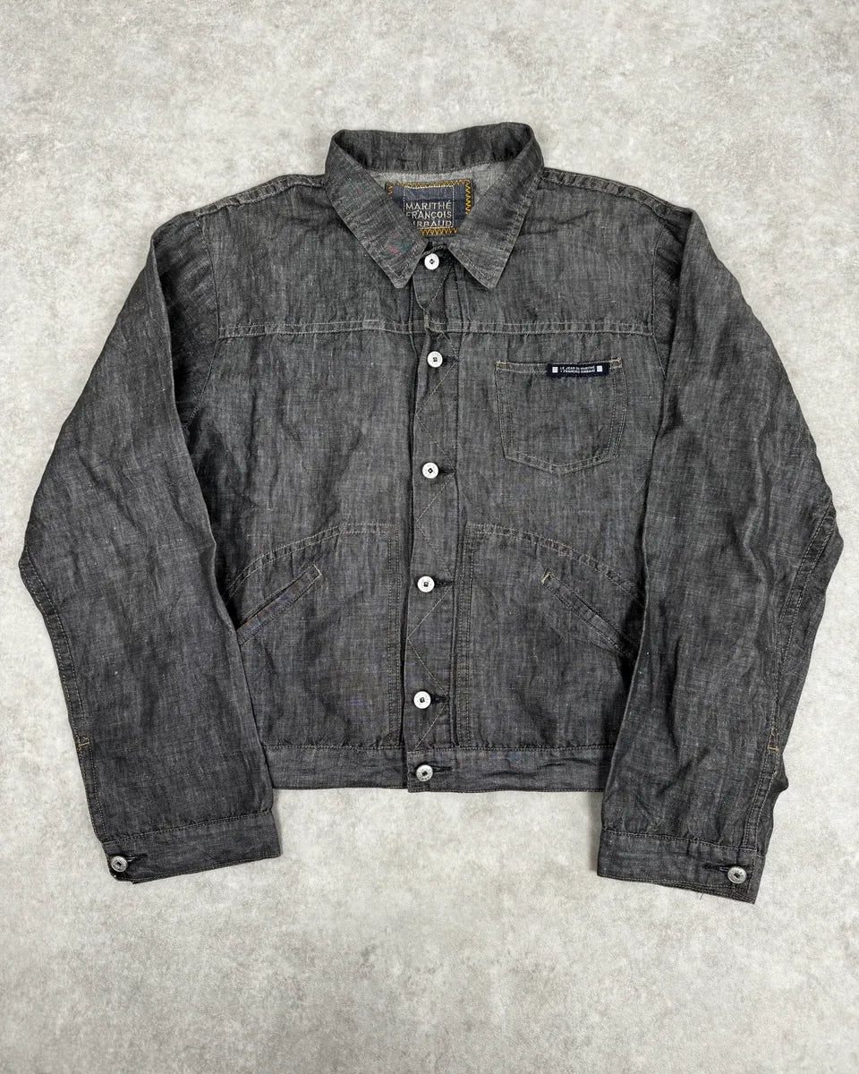2000s Marithé + François Girbaud Grey Denim Trucker Jacket lmbYOyC 0