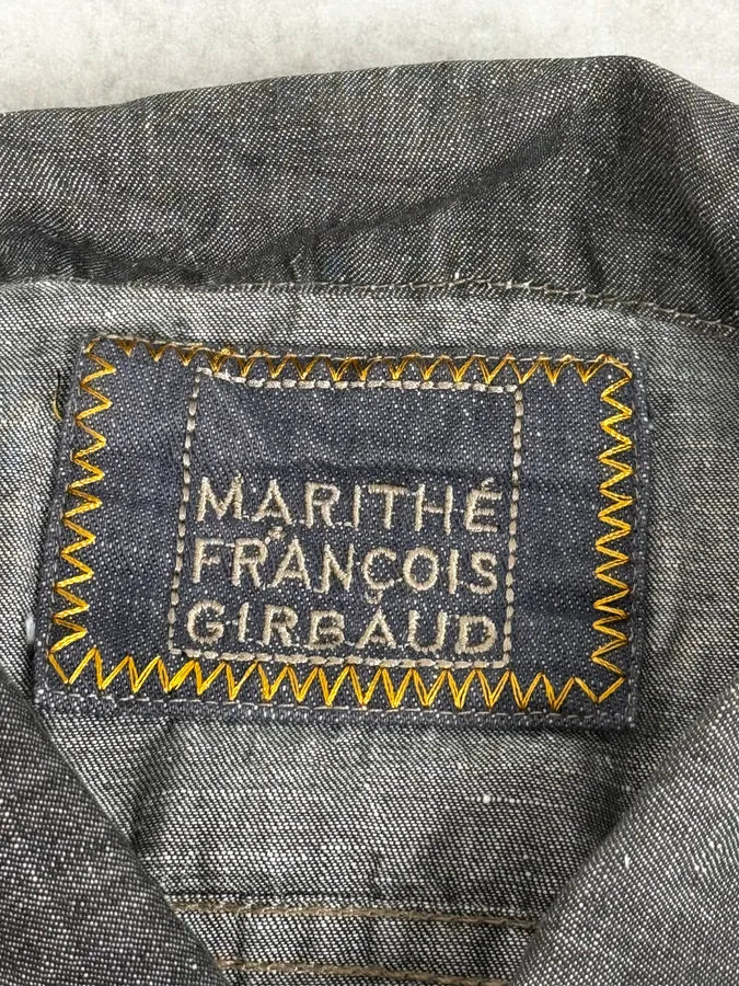 2000s Marithé + François Girbaud Grey Denim Trucker Jacket lmbYOyC 8