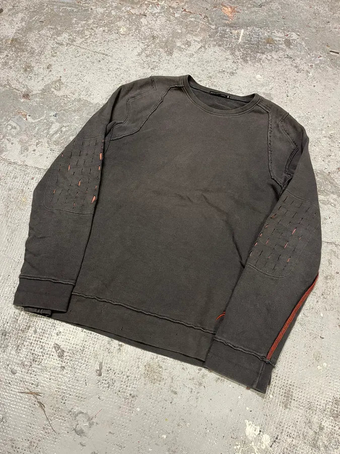 2000s Marithé + François Girbaud Grey Distressed Sweater PWLFMNv 2
