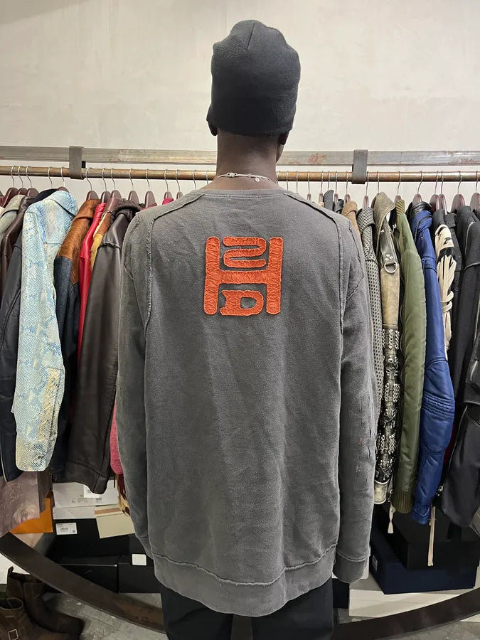 2000s Marithé + François Girbaud Grey Distressed Sweater PWLFMNv 3