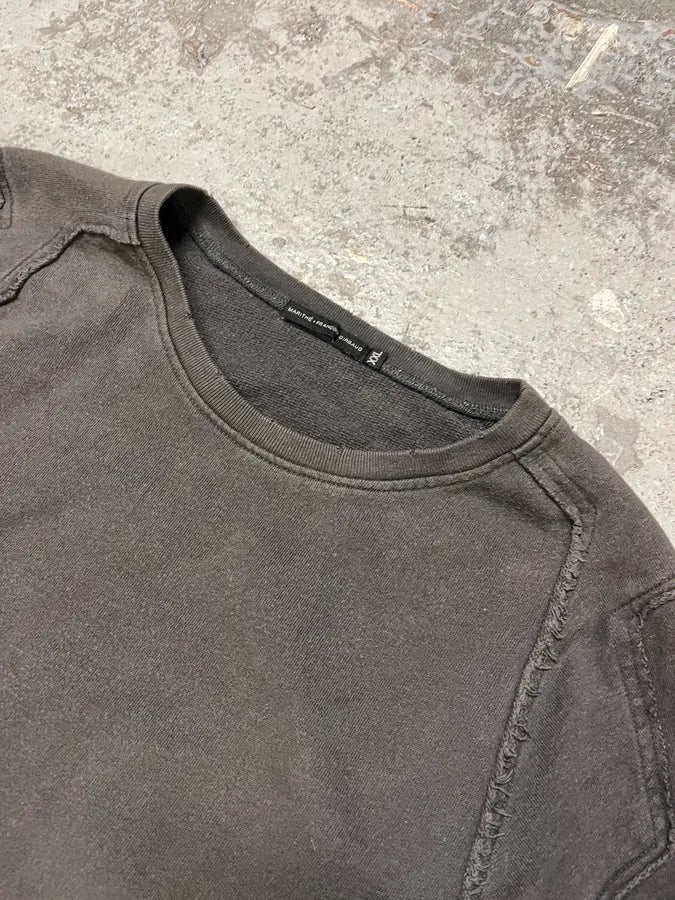 2000s Marithé + François Girbaud Grey Distressed Sweater PWLFMNv 4