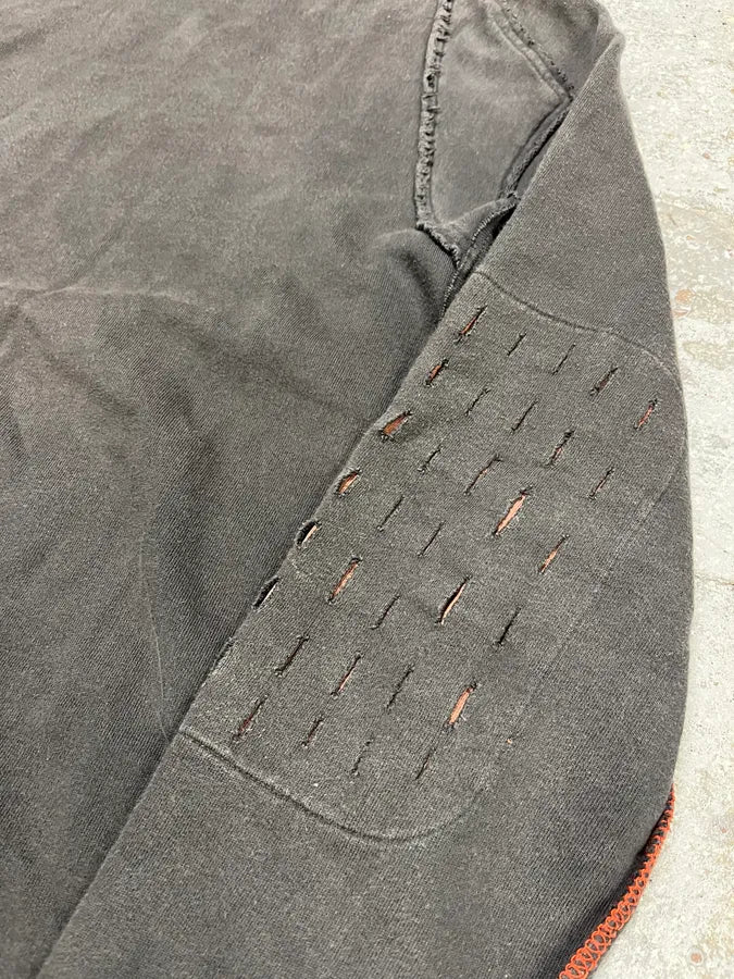 2000s Marithé + François Girbaud Grey Distressed Sweater PWLFMNv 6